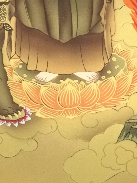 肉筆仏画 月天（がってん）掛軸 蓮華仏画工房作